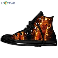 custom logo image printing sneakers brand wolf flame sexy cool anime high quality lightweight canvas zapatos de mujer outdoor