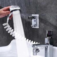bathroom wash face basin water tap external shower head toilet handheld sprayer flexible hose hair washing sprinkler universal