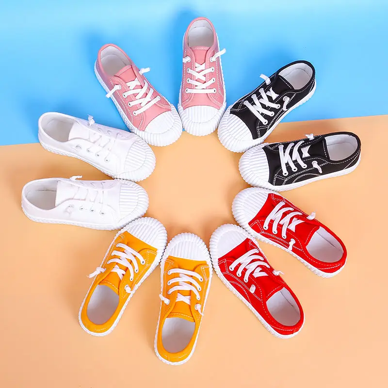 

Children Boys Girls Yellow White Jazz Hip hop Dance Canvas Sports Shoes For Big Kids Girls School Sneakers Casual Shoes New 2020