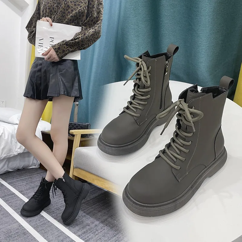 

Martin Boots Women's Autumn/winter 2021 New Online Celebrity Recommends British Street Boots With Big Heads And Thick Soles.