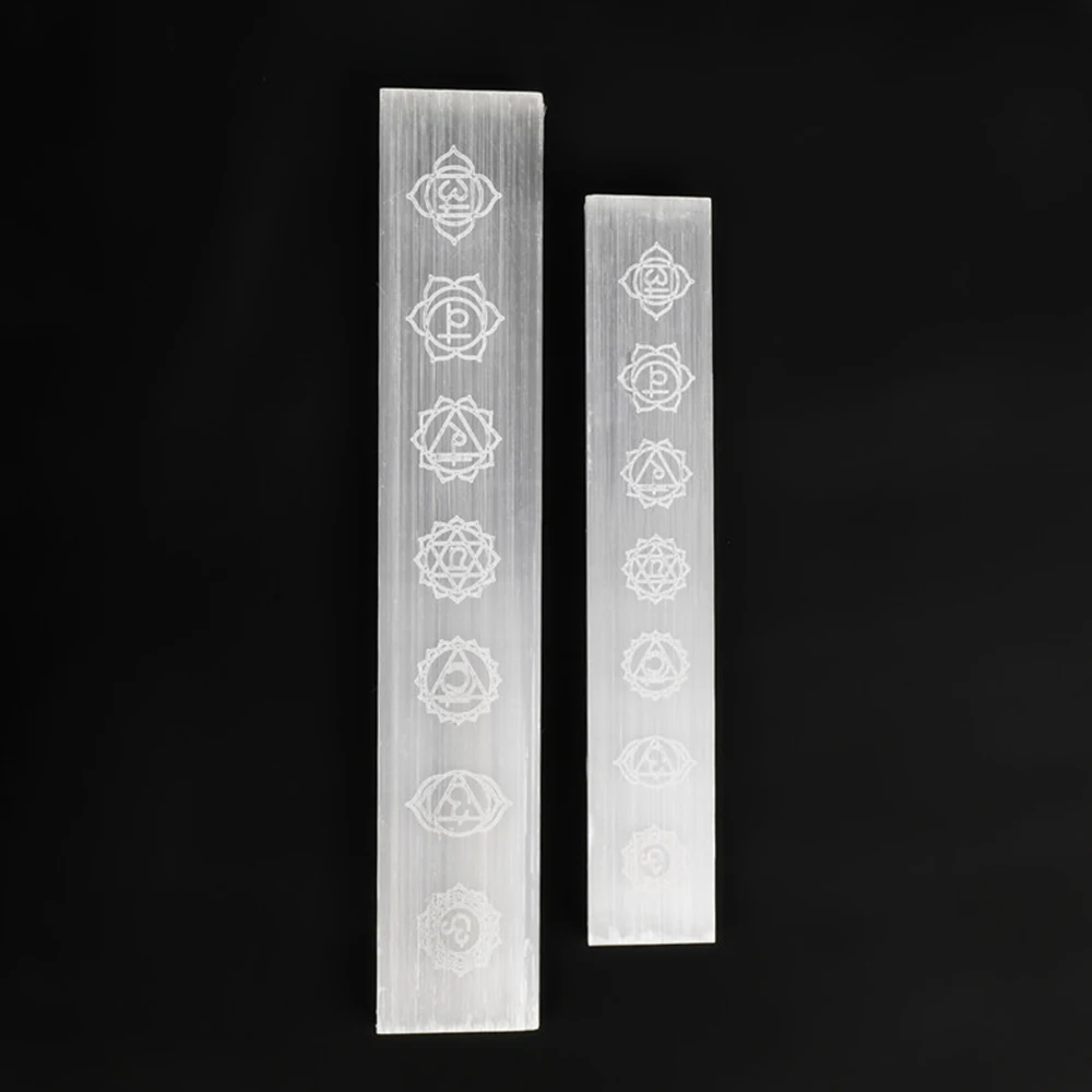 

Mineraali Natural White Selenite 7 Chakra Selenite Selenite Flower of Life Plate Reiki Healing Pendulum Divination Magic Wand