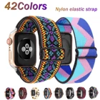 Ремешок резиновый для Apple Watch band 6 5 4 3 2 1 44 мм 40 мм 42 мм 38 мм, нейлоновый браслет для iwatch 6 se 543 2, женский браслет