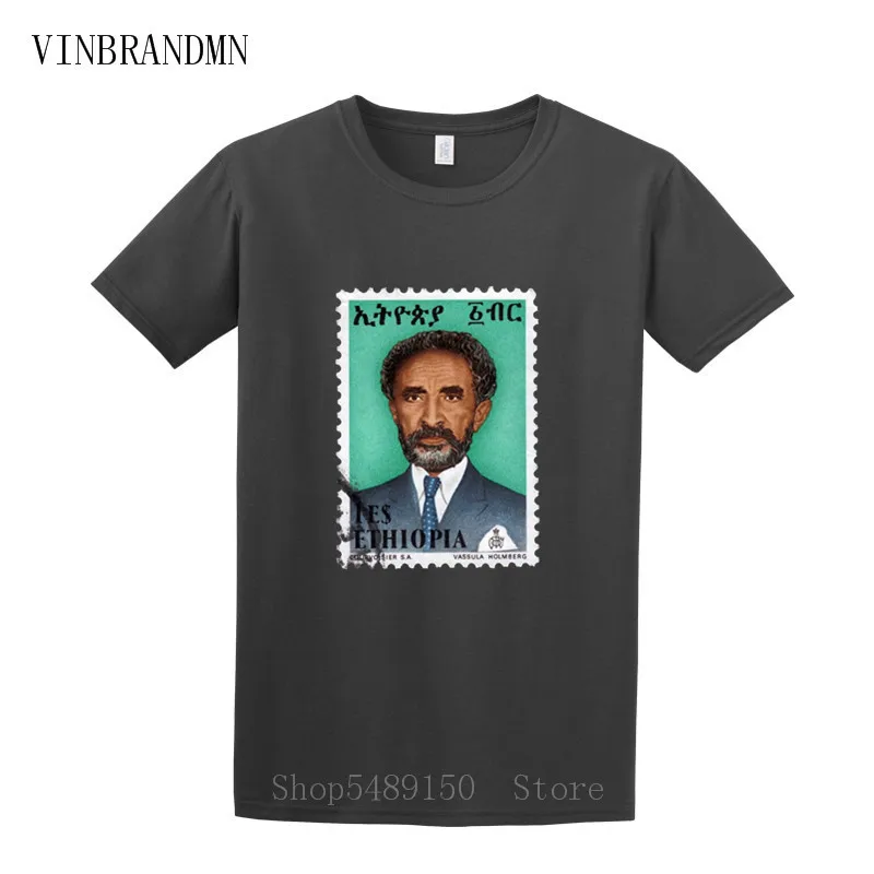 Новая футболка с изображением императора Haile Selassie героев Эфиопии Мужская