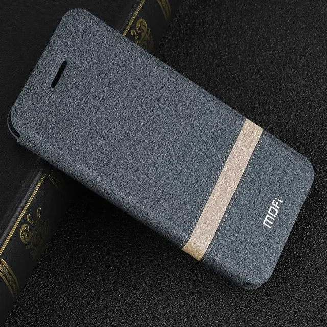 Grey Модный чехол MOFI для Xiao mi 5X, роскошный чехол с магнитной застежкой из искусственной кожи, чехол для Xiaomi mi 5s 5S Plus, чехол на заднюю панель - Цвет: Grey