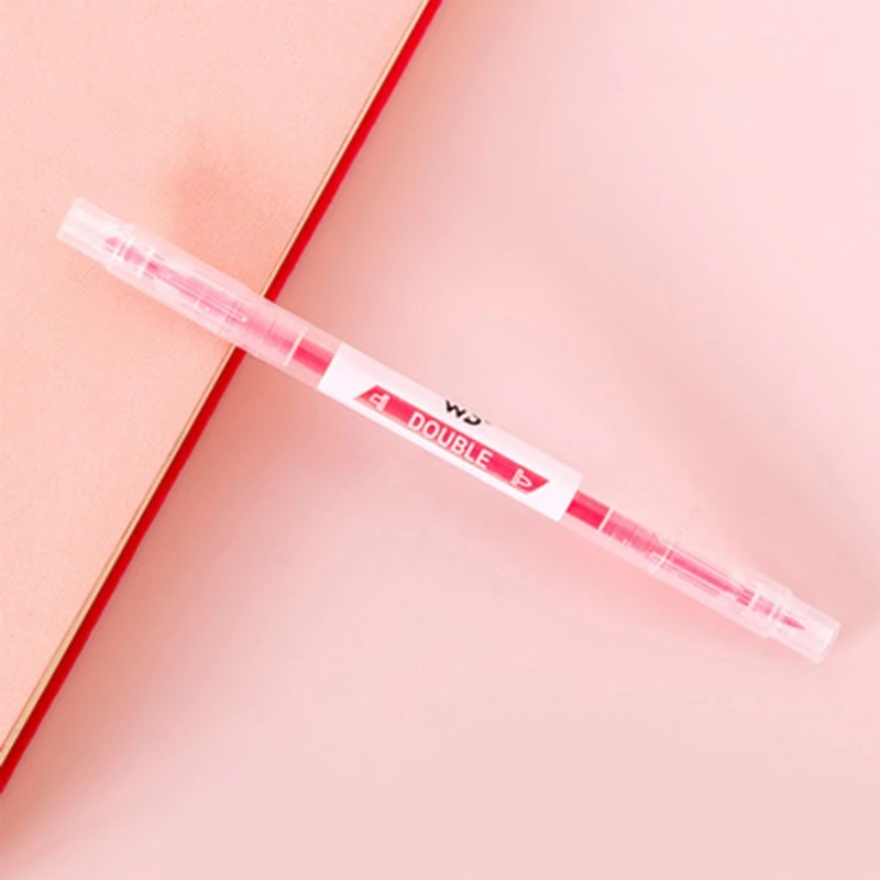 

C5AB 9 Colors Double Head Highlighter Fluorescent Markers Drawing Pens Writing Stationery Gift Office School Supplies