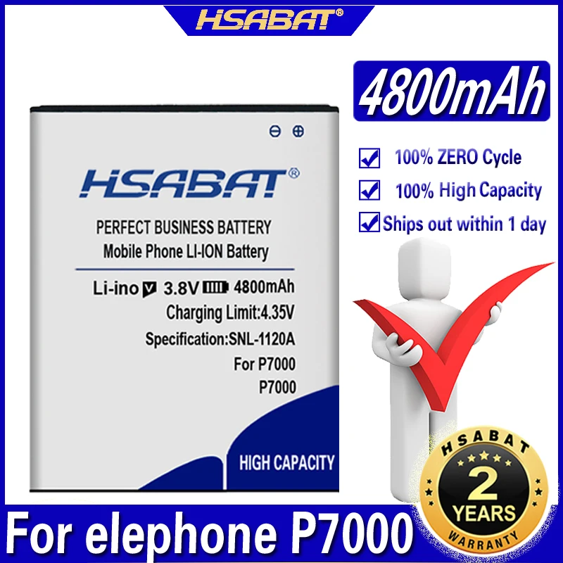 HSABAT 4800mAh High Capacity Mobile Phone Battery Use for Elephone P7000 |