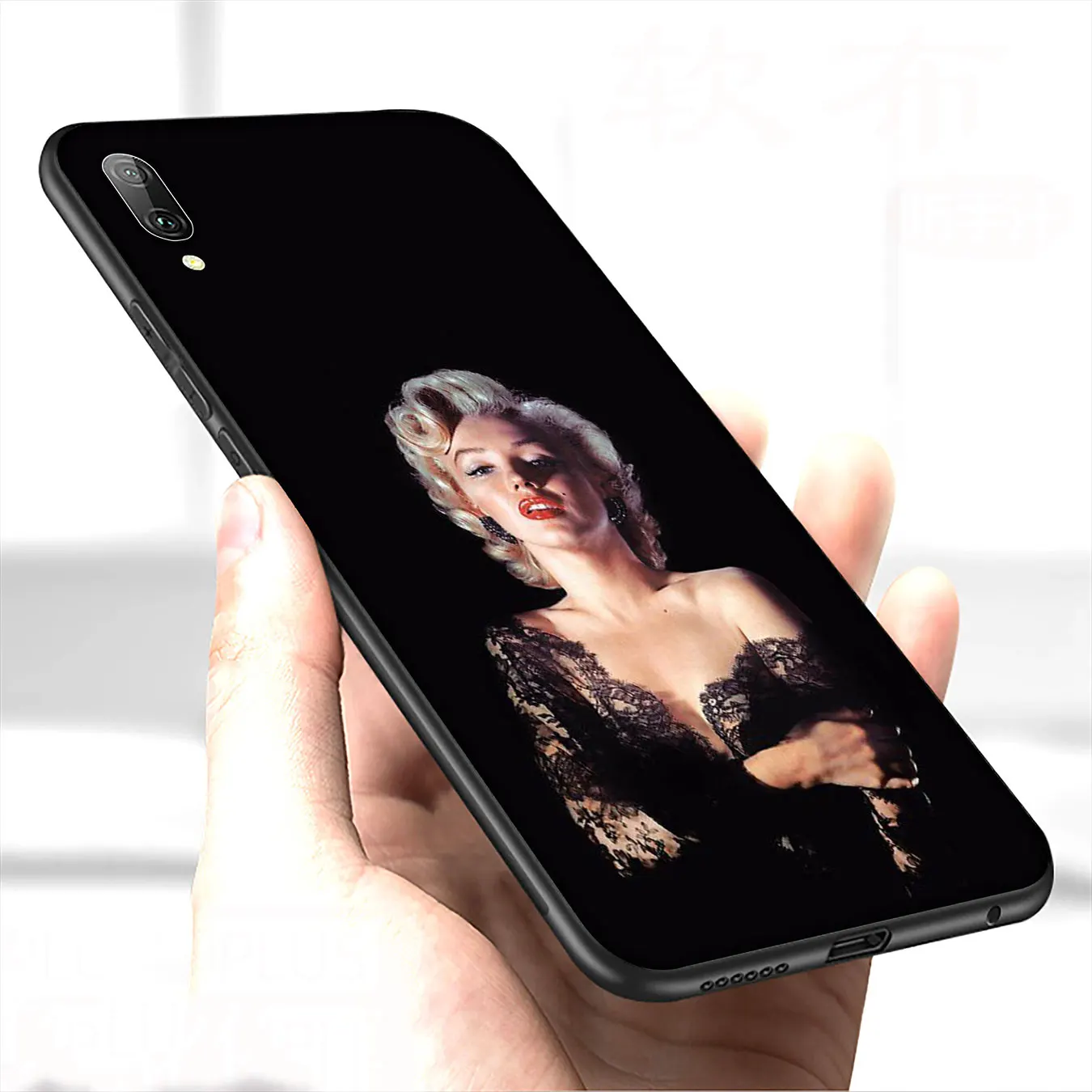 Мягкий силиконовый чехол IYICAO Мэрилин Монро для Huawei P30 P20 Pro P10 P9 Lite Mini 2017 2016 черный P