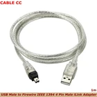 USB мужчина к Firewire IEEE 1394 4-контактный iLink шнур адаптера firewire 1394mm Tablet Зарядное устройство для AOSON DCR-TRV75E однообъективных зеркальных камер DV кабель длиной 1 м