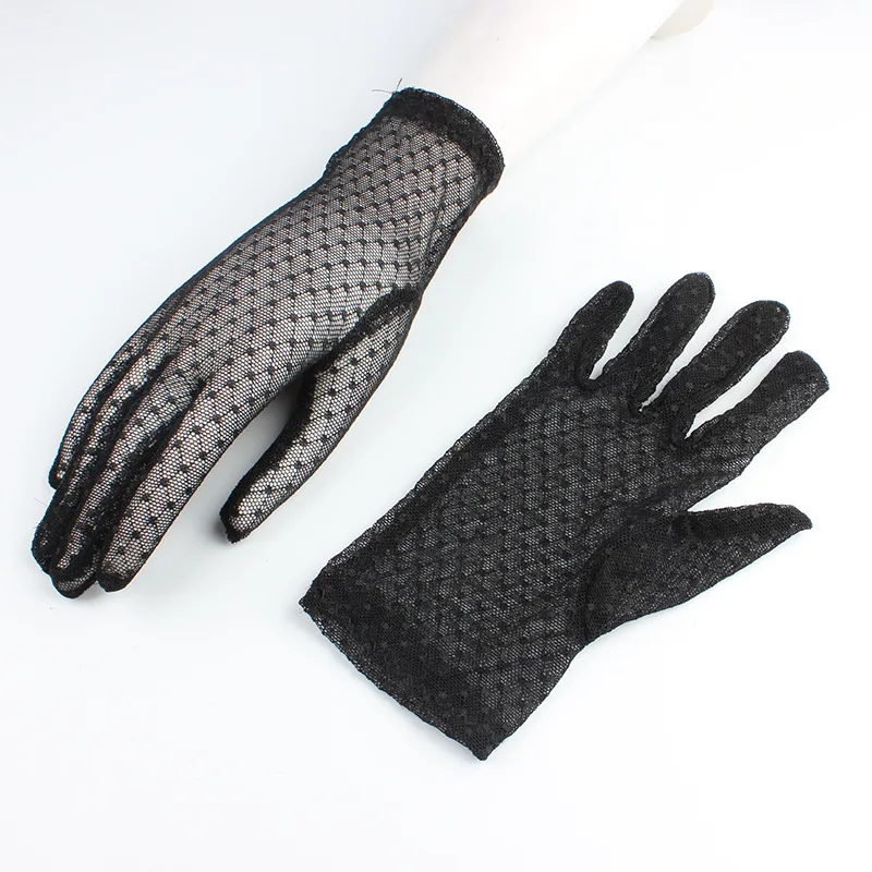 

Women Fashion Accessories Mesh Gloves Sexy Lace Drivng Gloves Anti Uv Sunscreen Full Finger Elegant Lady Dance Gloves for Girls