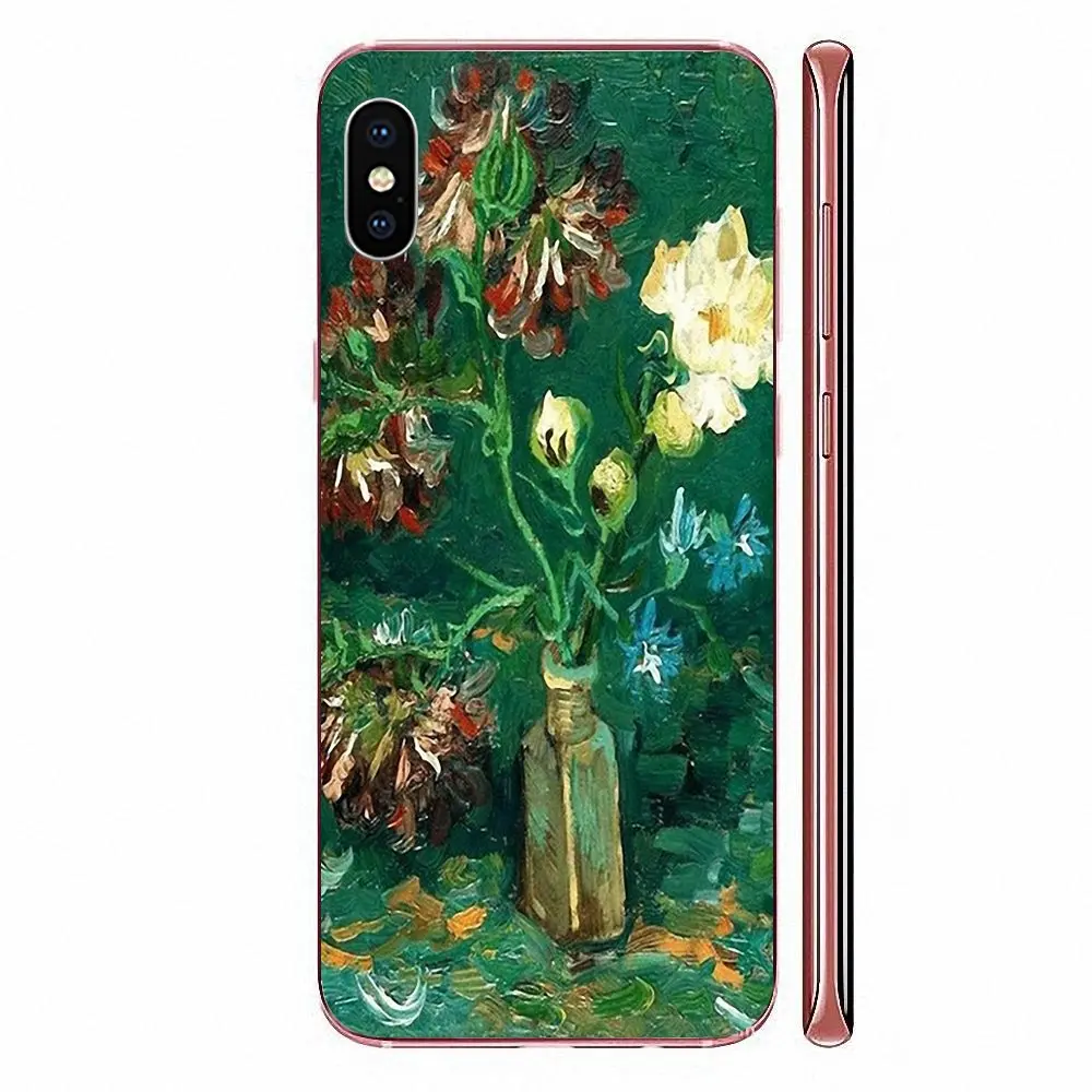 Чехол с изображением цветов Ван Гога для Sony Xperia Z Z1 Z2 Z3 Z4 Z5 compact Mini M2 M4 M5 T3 E3 E5 XA XA1 XZ