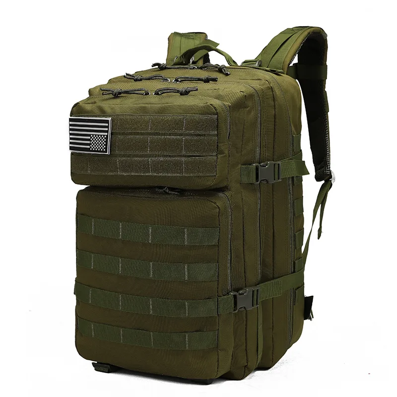 Army green 45L Тактический Рюкзак Военная армейская штурмовая сумка для улицы 3P EDC Molle пакет для мужчин для треккинга кемпинга охоты большой емкости сумки - Цвет: Army green