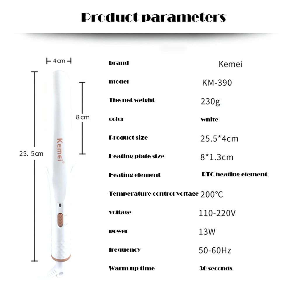 

Professional Portable Electric Hair Straightener Hair Curler Electric Splint Steam Curling Hair Straightening Hairdresser Tool