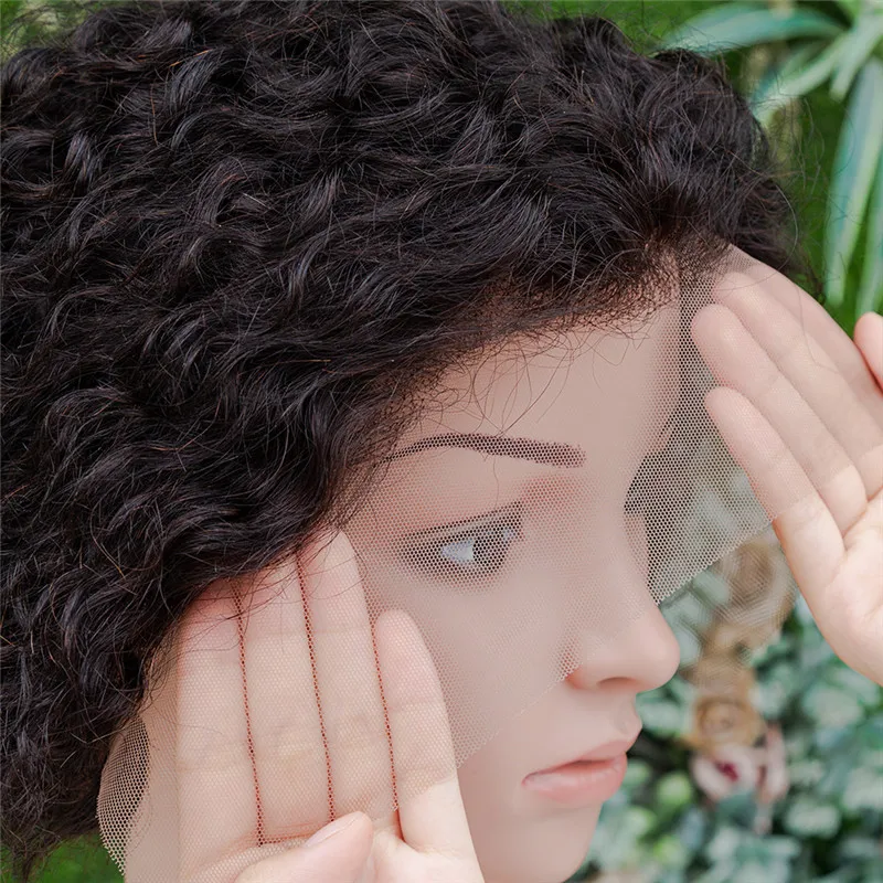 BD кудрявый парик для вырезания фея предварительно выщипанные 13X6 парики из