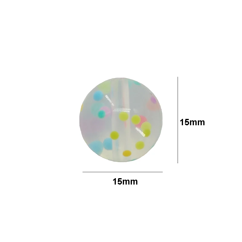 Chenkai 100PCS 15mm Crystal Gritty Beads Silicone Teether Food Grade DIY Baby Jewelry Necklace Chain Crafts Accessories | Мать и ребенок