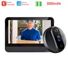 Дверной видеоглазок Smart Tuya, Wi-Fi, 720P, 4,3 дюйма, ночное видение