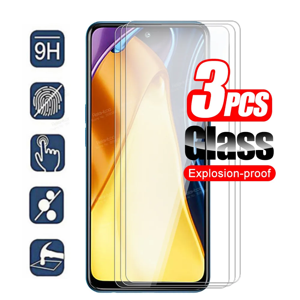 

3pcs Tempered Glass For Xiaomi Mi Poco M3 Pro Protective Glas Xiomi PocoM3 M3Pro Pocophone M 3 Pro 5G 6.5" Screen Protector Film