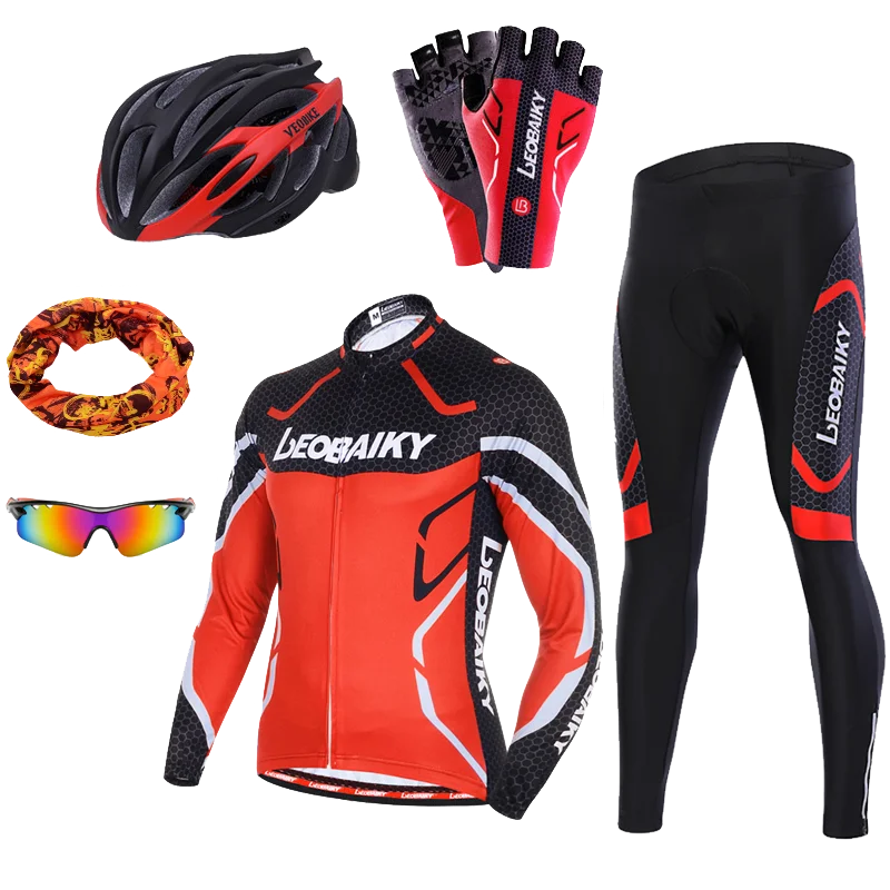 Одежда для велоспорта Pro Team Мужская велосипедная футболка с длинным рукавом