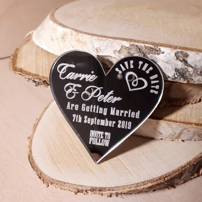 Акриловые Серебристые зеркальные акриловые свадебные карты на заказ подарок для