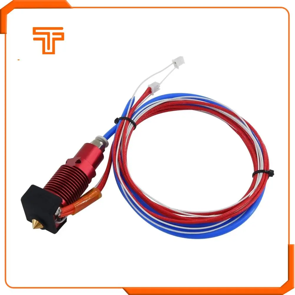 

24V Assembled Extruder Hotend Kit Nozzle Aluminum Heat Block 100K ohm Thermistor PTFE Tube 24V C For Ender-3/CR-10/CR-10S Pro