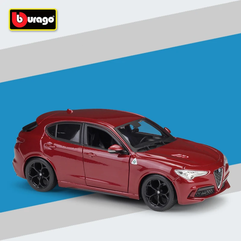 Высокое моделирование Bburago 1:24 Alfa Romeo Stelvio SUV литая модель автомобиля из сплава модель для мальчиков Коллекция игрушек Новинка в коробке