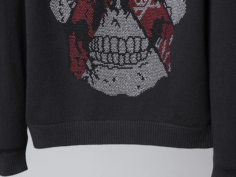 Мужской Повседневный свитер с черепом DUYOU удобный хлопковый перекрестными