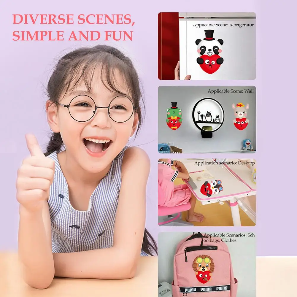 Наклейка на День святого Валентина 24 листа наклейка лицо для детей в форме сердца