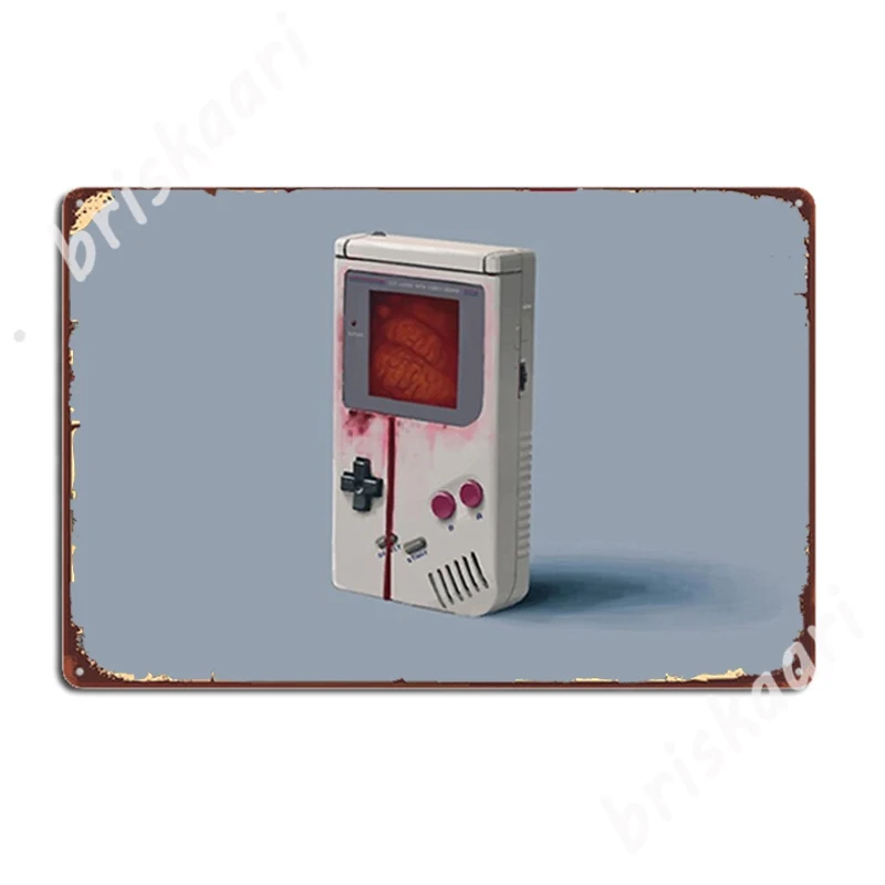 Символы от заливающего света Gameboy металлические знаки Настенная роспись Постер