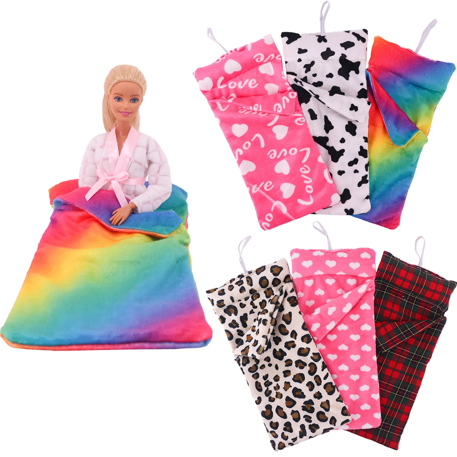 Одежда для куклы Барби спальный мешок Симпатичные плюшевые аксессуары кукла в