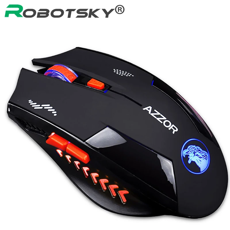 2.4Ghz Wireless Mouse Gaming Slient USB 2400 DPI Ergonomic Design 6 Buttons Scrub Black Noiseless for PC Laptop | Компьютеры и офис