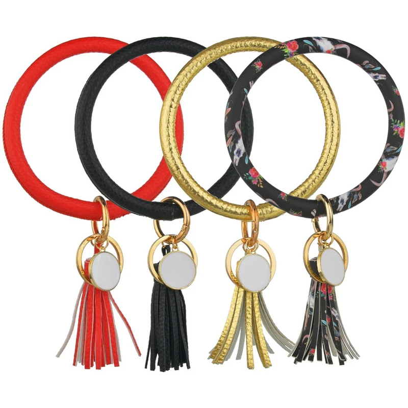 Женский многоцветной брелок с монограммой Круглый Ремешок Браслет из