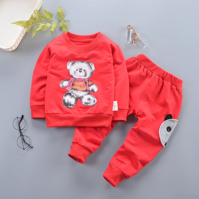 Весенне-осенний комплект одежды для маленьких мальчиков и девочек Модная