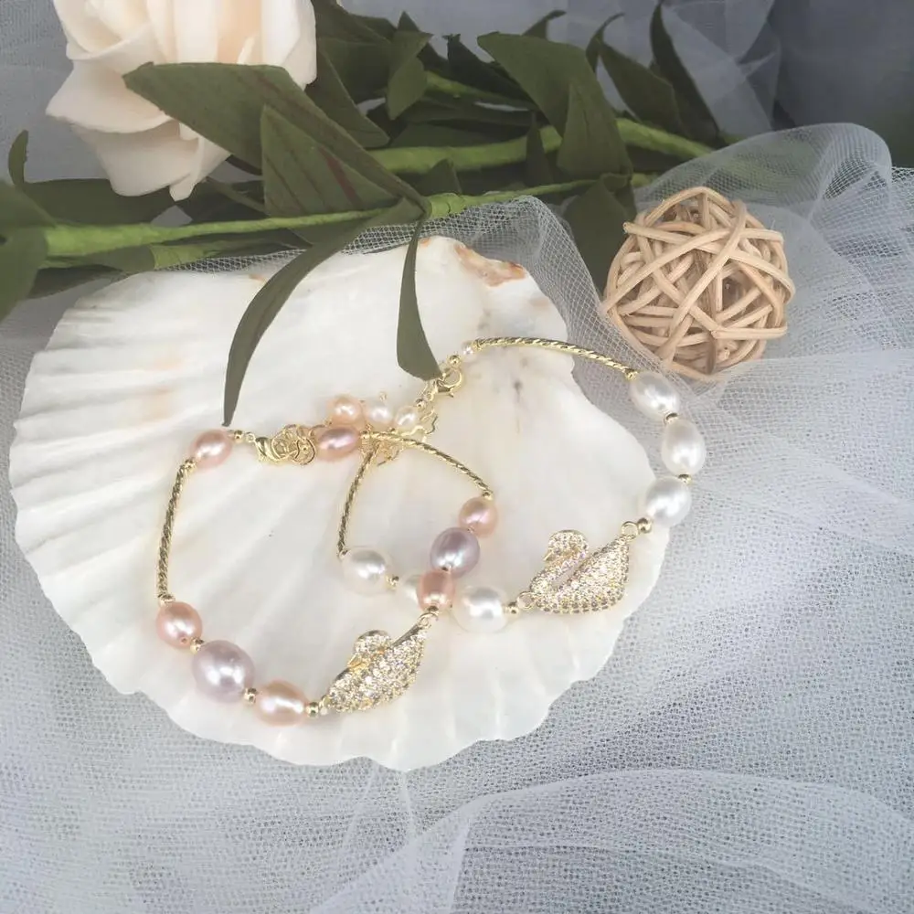 Pulseras De Perlas Cultivadas натуральный жемчужный браслет для женщин детские ювелирные