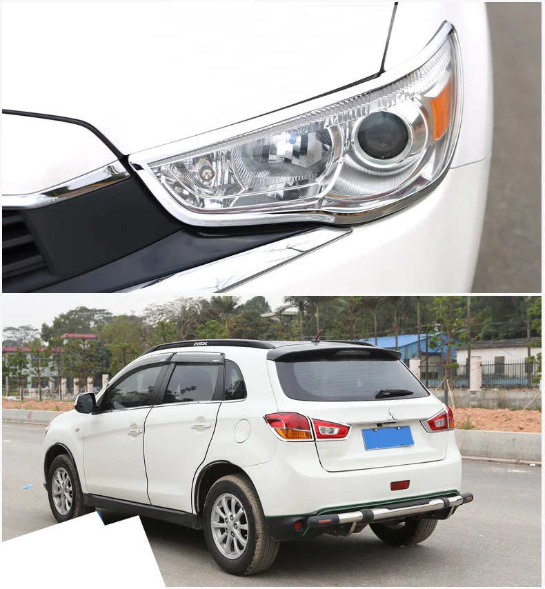 Lsrtw2017 накладка на переднюю заднюю фару для Mitsubishi Outlander Sport Asx RVR 2011-, аксессуары для интерьера, молдинги