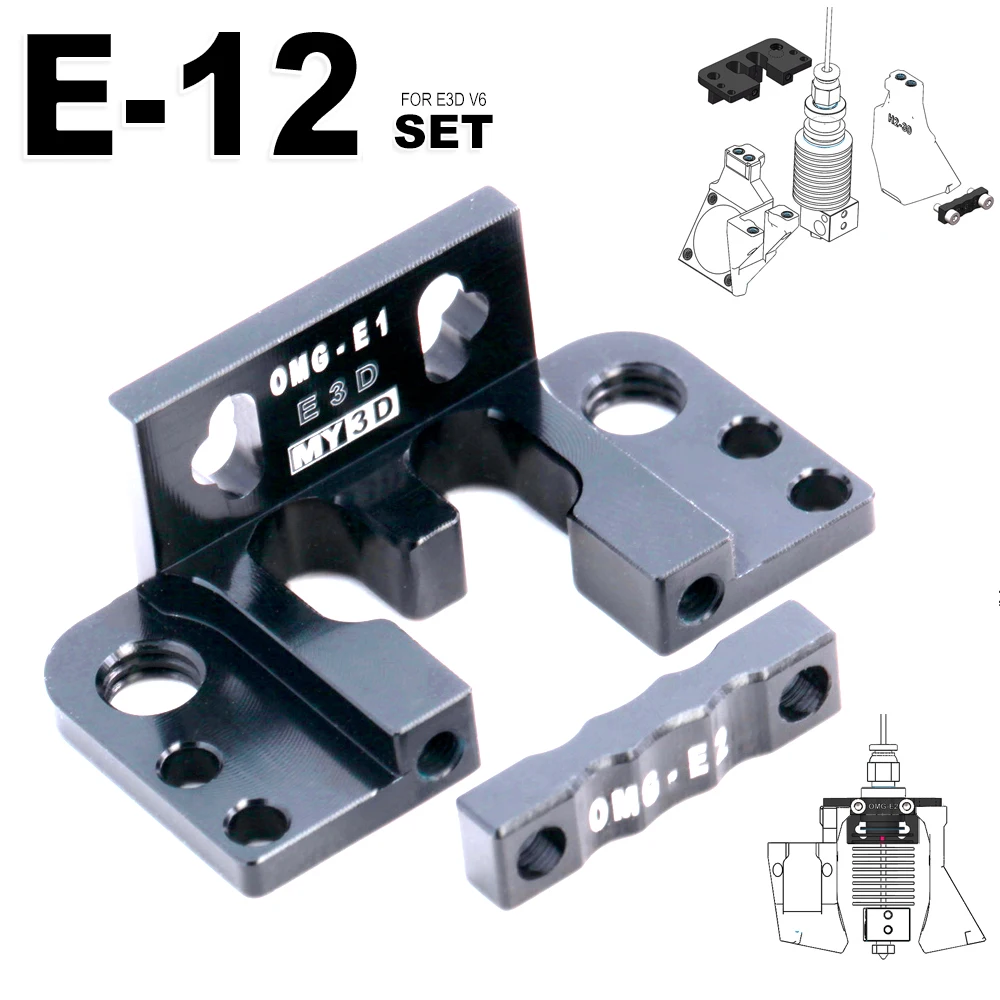 

E3D V6 Metal Close Range For Direct Extrusion Extruder 3D Printer Conversion Adapter OMG V2 M6A Upgrade