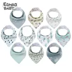 Слюнявчики из 100% органического хлопка для мальчиков и девочек, Супермягкие впитывающие Слюнявчики унисекс, хлопок