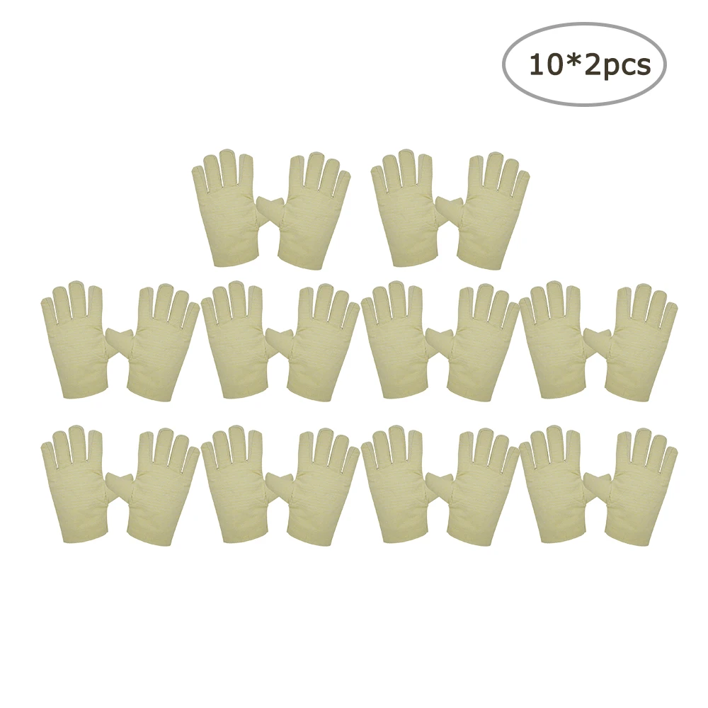 Тканевые перчатки толстые двухслойные защитные износостойкие