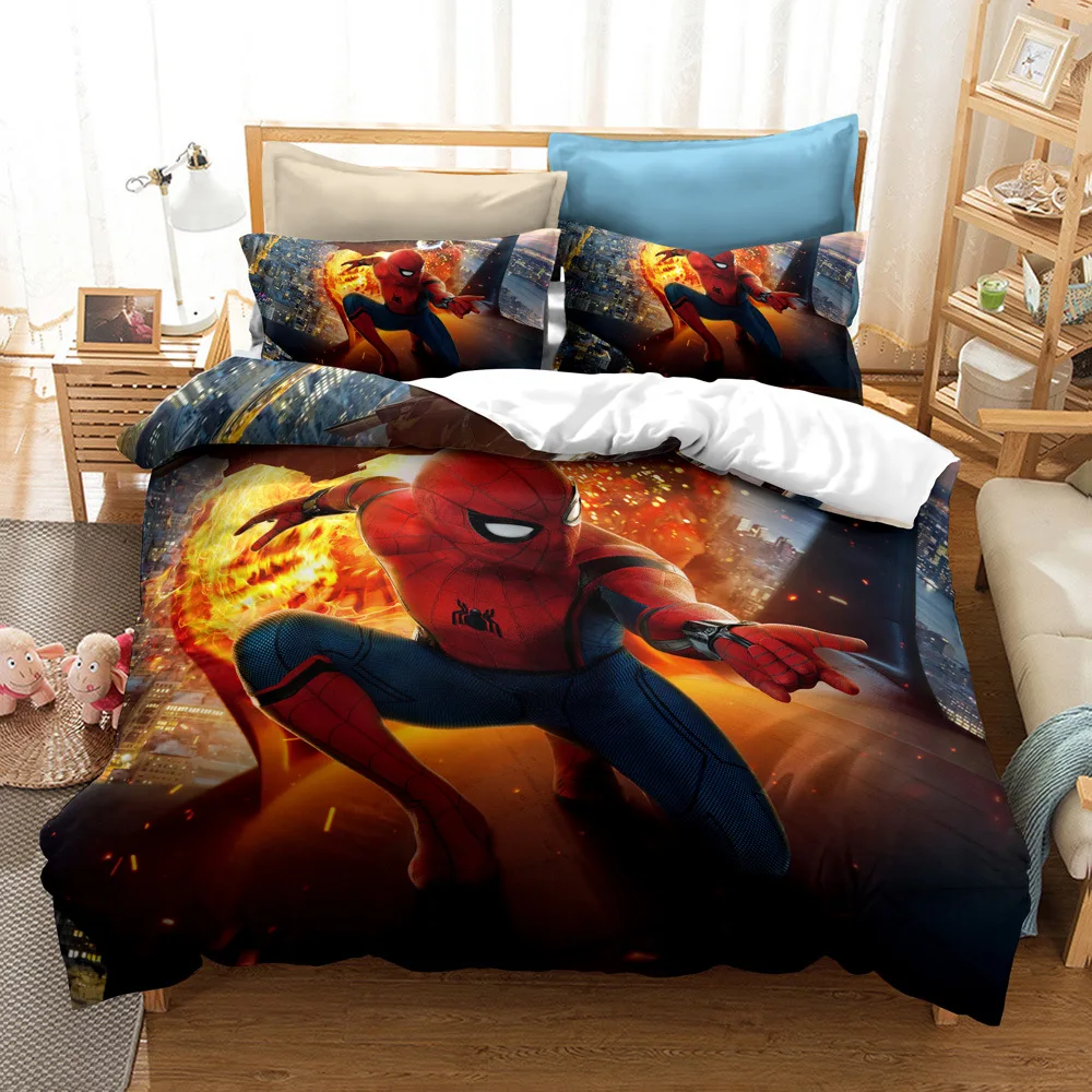 

Disney Spider-Man Bedding Set Marvel Character Boy Bedding Set Luxury Duvet Cover Bed Linen Set De Cama 3d Bedding Sets