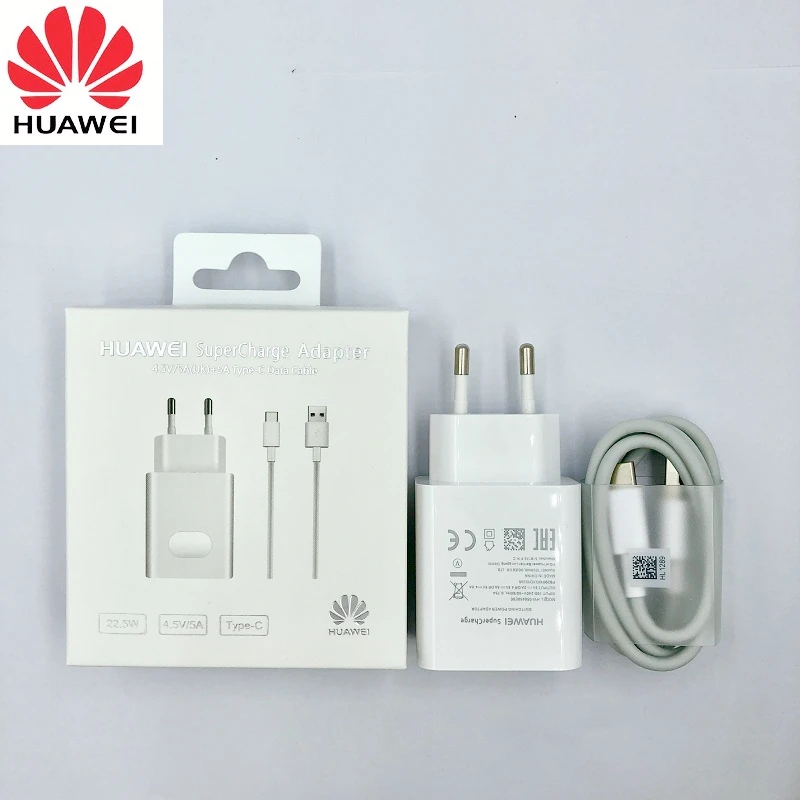 

HUAWEI Super Charger Mate 9 10 Mate 20Pro P20 Supercharge Quick Travel Wall Adapter 4.5V5A/5V4. 5A Type-C 3.0 USB Kabel