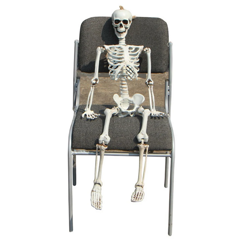Реквизит для Хэллоуина скелет человека полный размер череп ручная жизнь тело