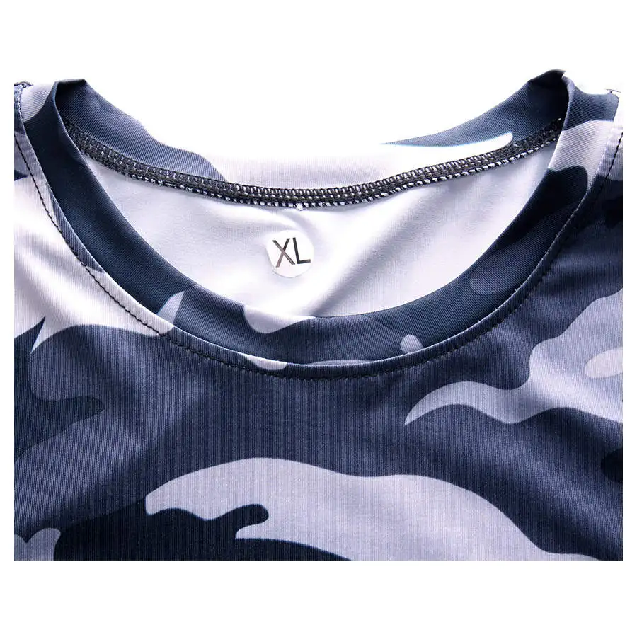 

Rashguard Men's Sports Running T Shirt Men's Camouflage Gym Fitness MMA Training Shirts Dry Fit Sportswear Top Soccer Jerseys