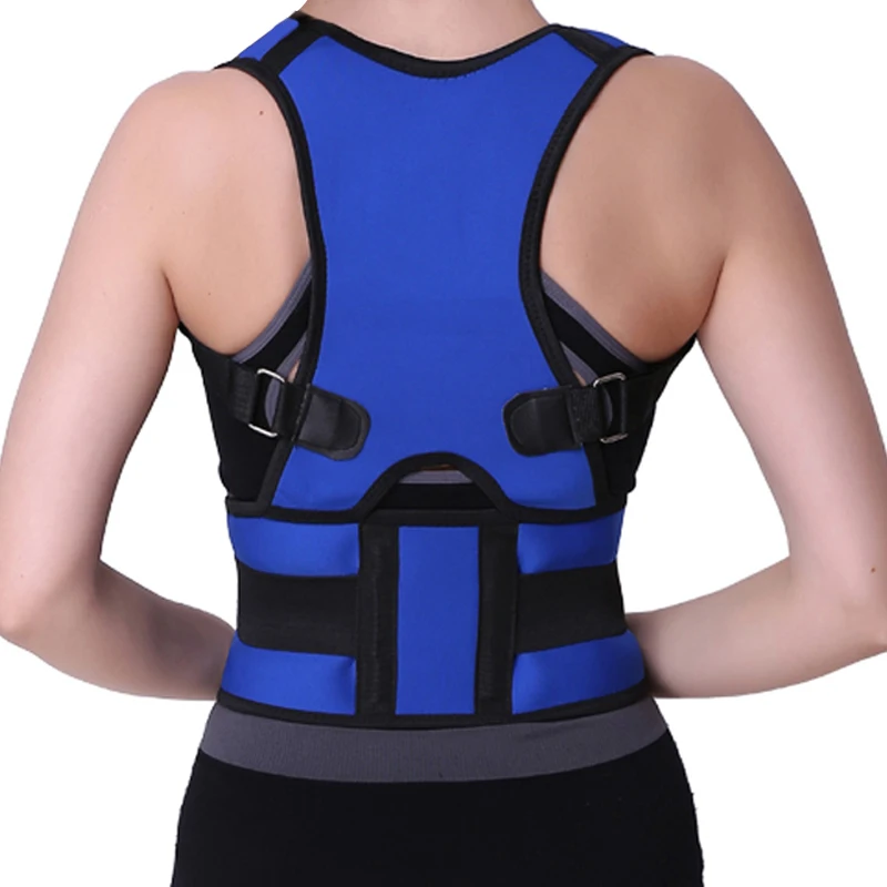 Регулируемый Корректор осанки для мужчин и женщин черный синий Размер