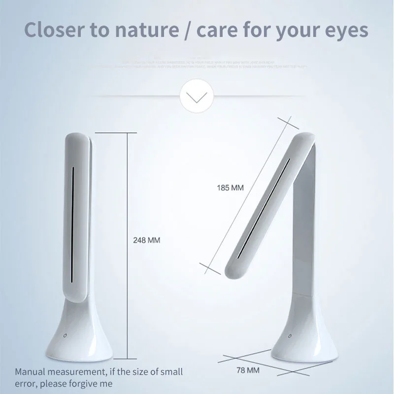 Настольная лампа USB Перезаряжаемый с затемнением Настольный светильник идеально