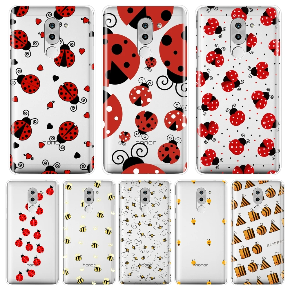 Bee Ladybug Pretty Aesthetic Back Cover For Huawei Honor 6A 4C 5C 6C Pro Silicone Case For Huawei Honor 6 5A 4X 5X 6X Phone Case