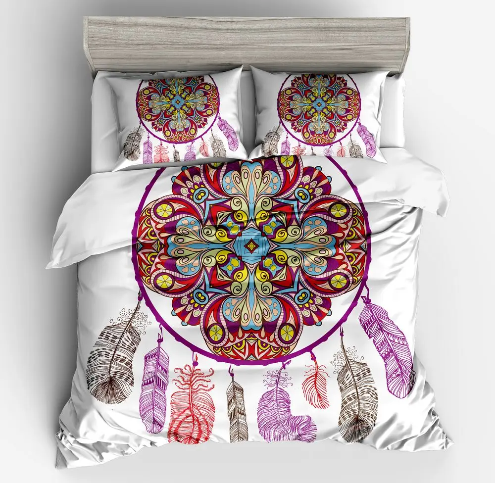

fashion Bohemia Blue red white quilt /Duvet Cover Set luxury Home Textiles size Twin Full Queen King Bedding Outlet Bedding Set