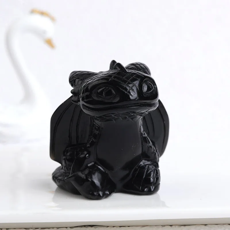 1 шт. Природный Опал обсидиан кварц дракон резной кристаллы полированный