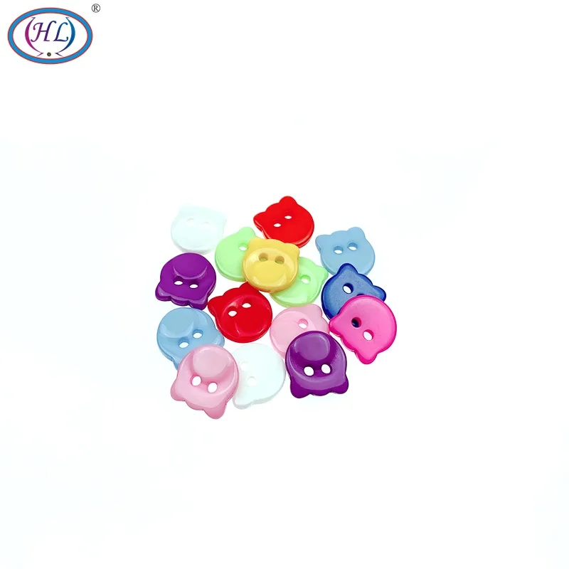 

HANLV 11mm 200/500PCS Cartoon shape Mix Colors Random Shank Plastic Buttons Kid's Apparel Sewing Accessories DIY Crafts