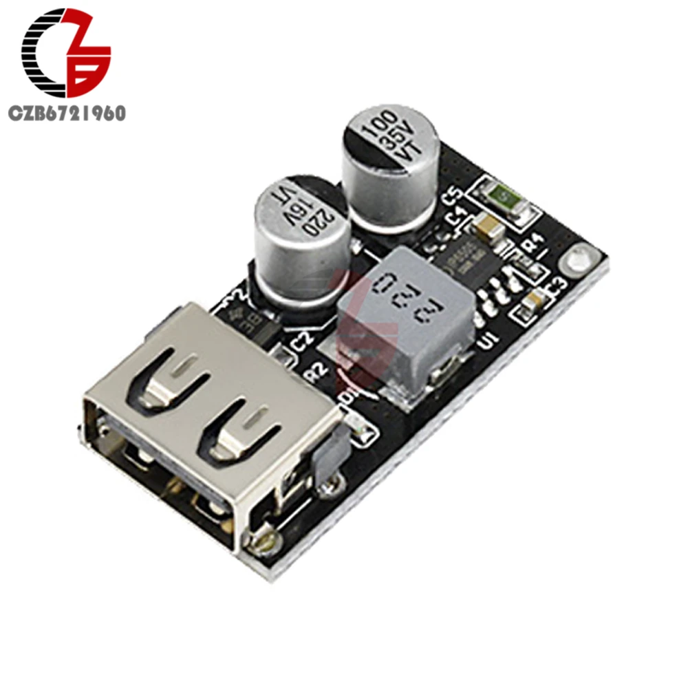 1CH USB QC3.0 QC2.0 преобразователь зарядки понижающий модуль 6-32 в 9 в 12 В 24 в быстрое зарядное устройство печатная плата 5 В