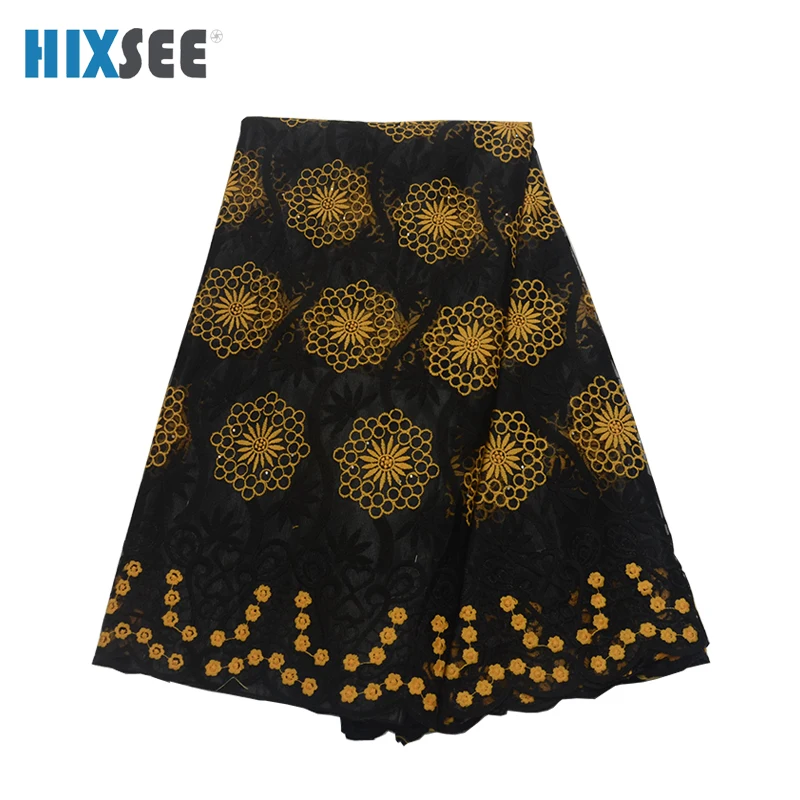 Нигерийская кружевная ткань 2019 высокое качество с блестками Французская