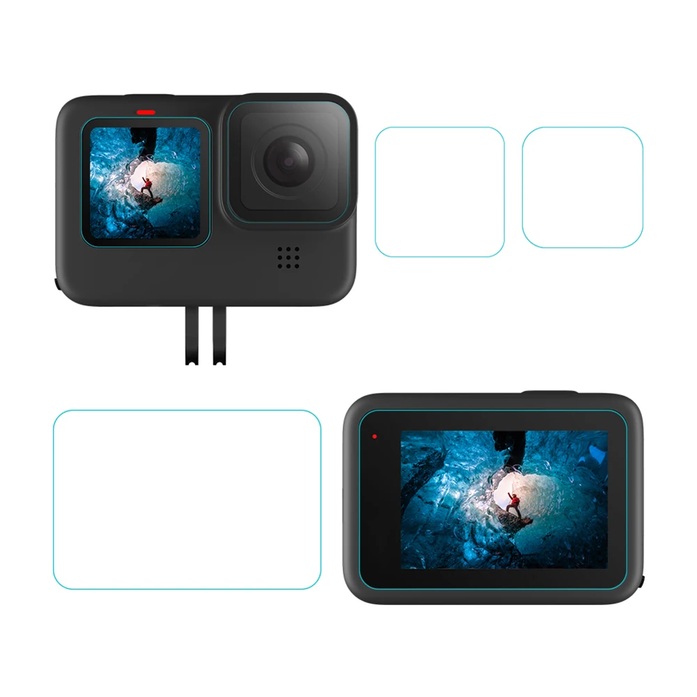 

Tempered Glass Flim for GoPro Hero 10 9 Anti Scratch HD Lens Protective Glass Film Case for GoPro Hero 10 Screen Protector Cover
