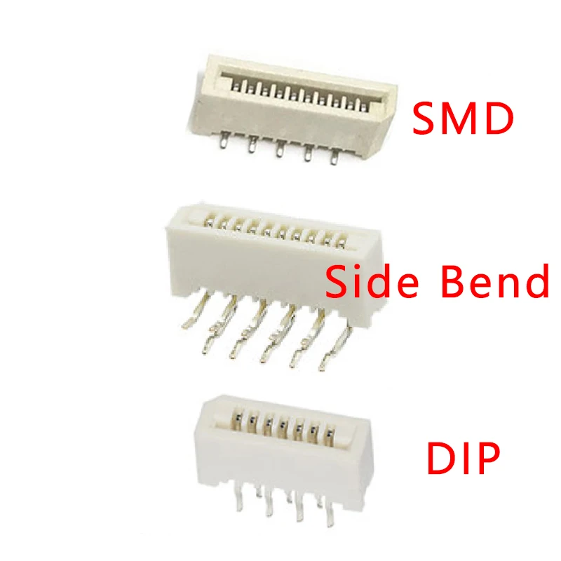 Плоский кабельный разъем DIP SMD типа 4 5 6 7 8 9 10 12 14 15 16 18 20 22 24 26 28 30Pin шт. FPC FFC шаг 1 00 мм |